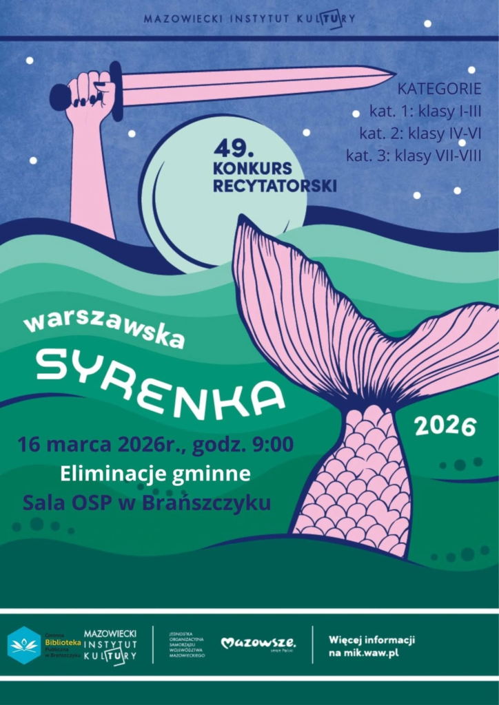 Plakat: Warszawska Syrenka 2026 — zapisy do konkursu