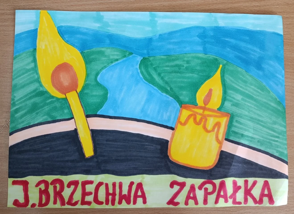 Praca plastyczna do utworu Zapałka Jana Brzechwy