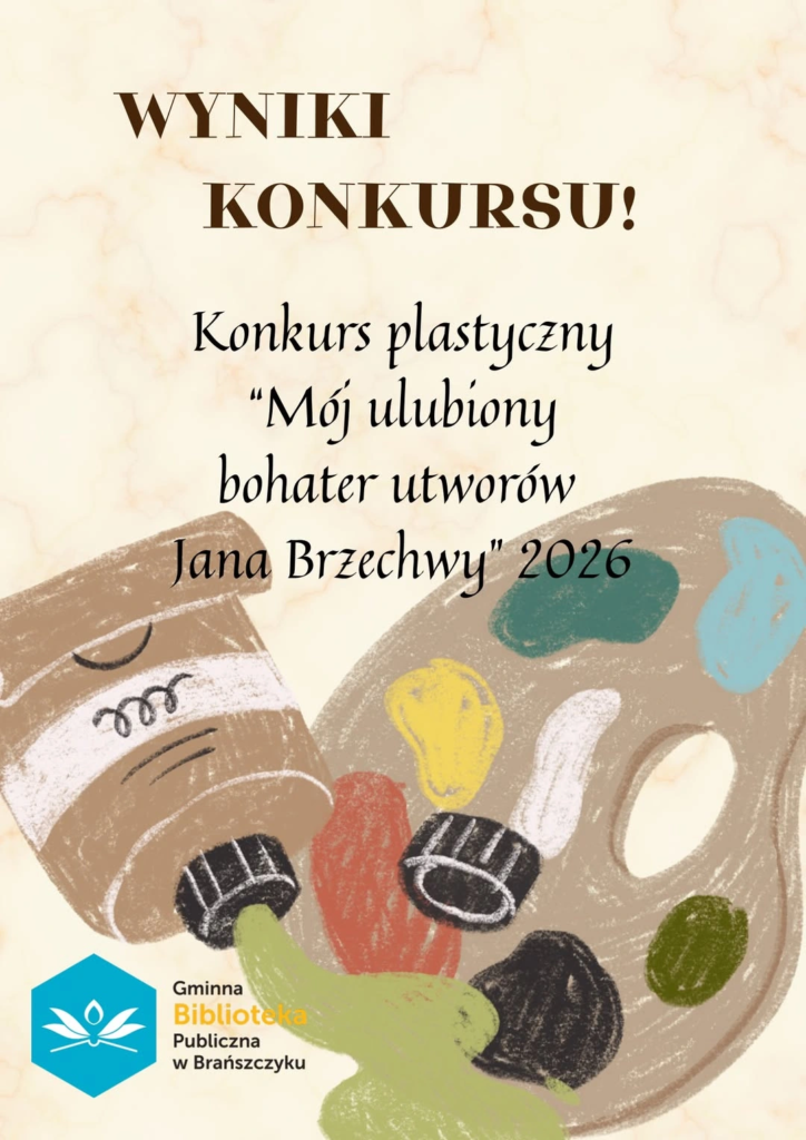 Plakat: Konkurs „Mój ulubiony bohater utworów Jana Brzechwy” — wyniki