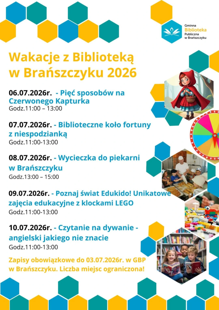 Plakat: Wakacje z Biblioteką 2026 — zmiany w programie